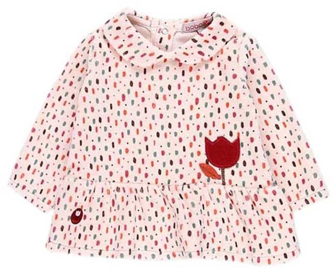 Boboli Velour Polka Dot Korte Jurk Roze 0 Months Meisjes