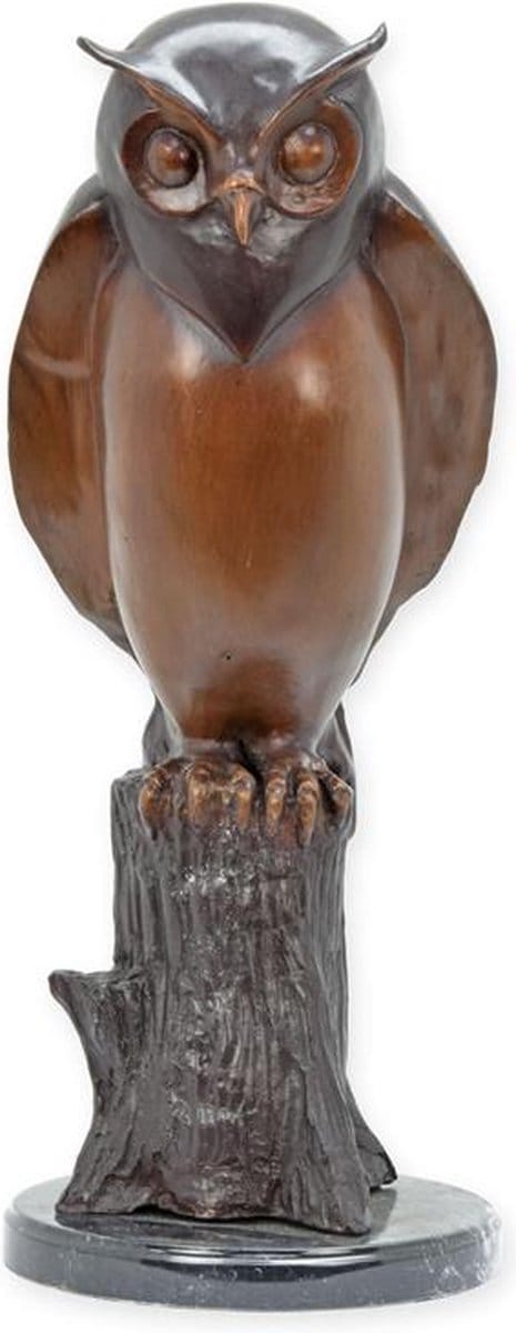 Brons beeld - uil - sculptuur - 50 cm hoog