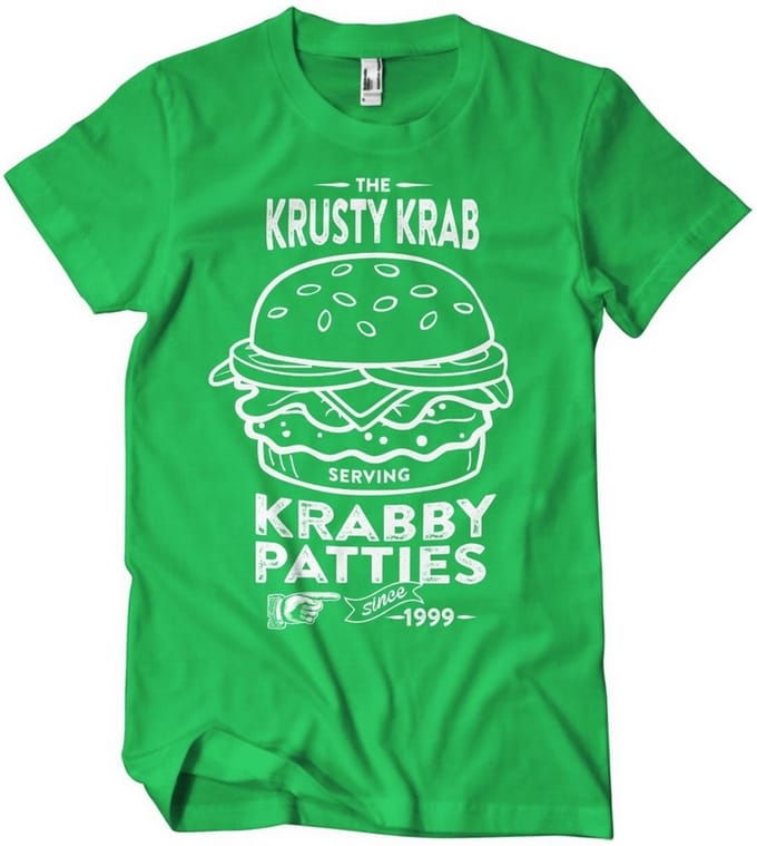 Spongebob The Krusty K-rab -T-shirt met K-rab-motief van Patties, groen