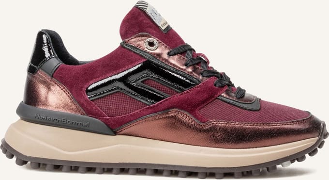 Floris Van Bommel Sfw-10170 Noppi Sneakers - Textiel - Dames - Rood - Maat 39
