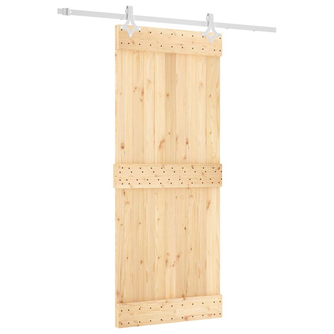 vidaXL - Schuifdeur - 85 - x - 210 - cm - Massief - Pine - Hout - (Onbehandeld)