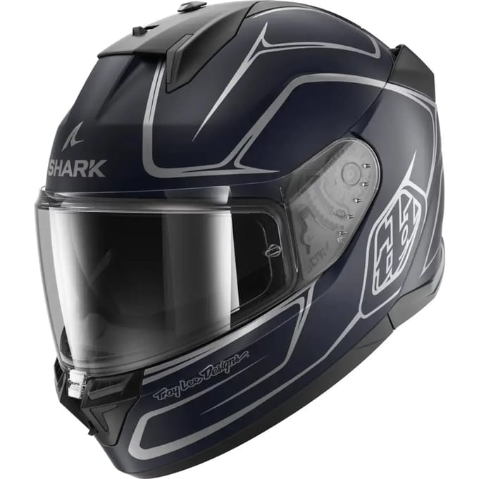 Shark D-Skwal 3 Drone Mat Blauw Zilver Blauw BSB Integraalhelm - Helm