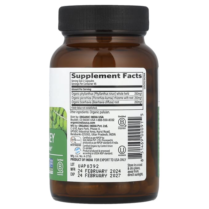 Liver Kidney 90 capsules 100% biologisch - NL-BIO-01