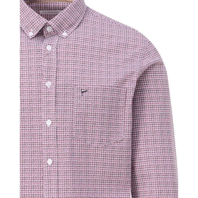 Campbell Casual Overhemd Wild Ginger Dark Red Heren