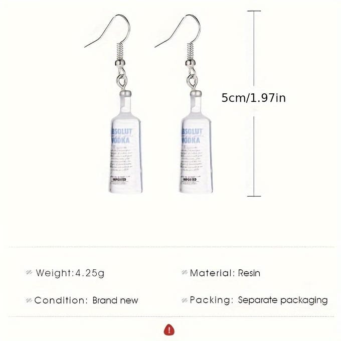 Nieuwe Koreaanse Versie Oorsieraden Grappige Wodka Bierfles Mineraalwaterfles transparant