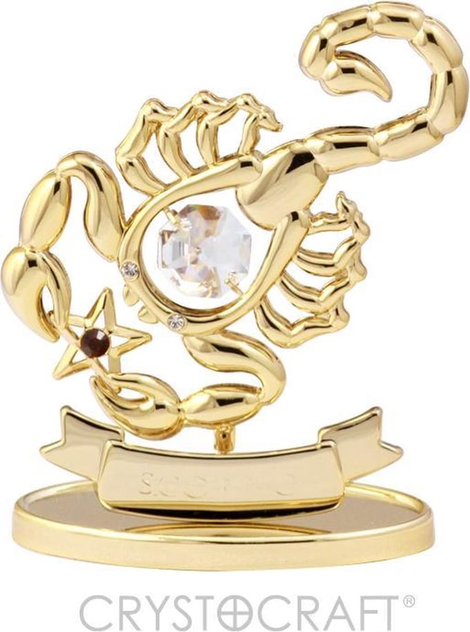 Sterrenbeeld Scorpio (Schorpioen ) 24 k verguld met Swarovski kristallen