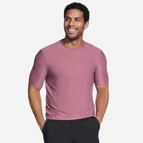 Skechers Go Dri All Day Tee, Mannen, Rood, T-shirt, maat: M