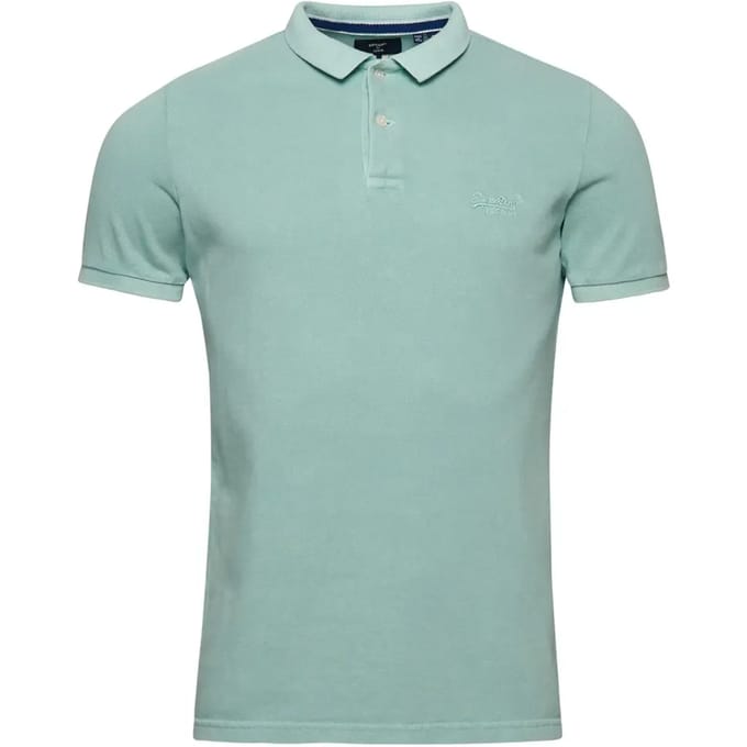 Superdry Vint Destroy Korte Mouw Poloshirt Blauw S Man