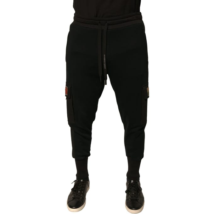 Zwarte Cargo Joggingbroek Casual Stijl