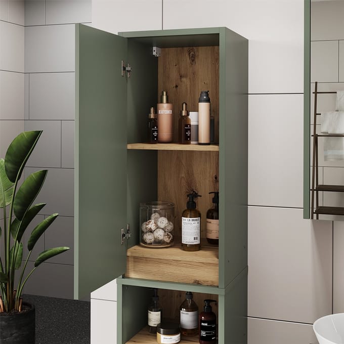 Vicco Viola Hoge kast – 38 x 170 cm met 2 deuren Groen/Kunstzinnig