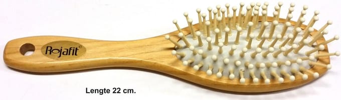 Rojafit Pneumatische Haarborstel  – Echt hout – 22 cm.