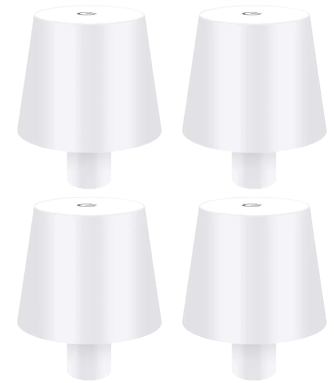 Flessenlamp - 4 Stuks - Tafellamp - Oplaadbare Tafellamp - Wit - Usb-C Oplaadbaar - 3 Standen - Warm wit - Touch Dimbaar - LED