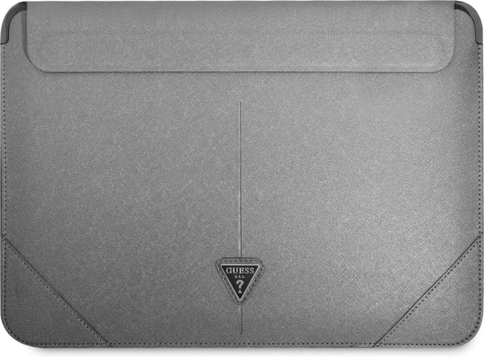 Guess Saffiano Laptoptas voor o.a. Apple MacBook (16") - Zilver