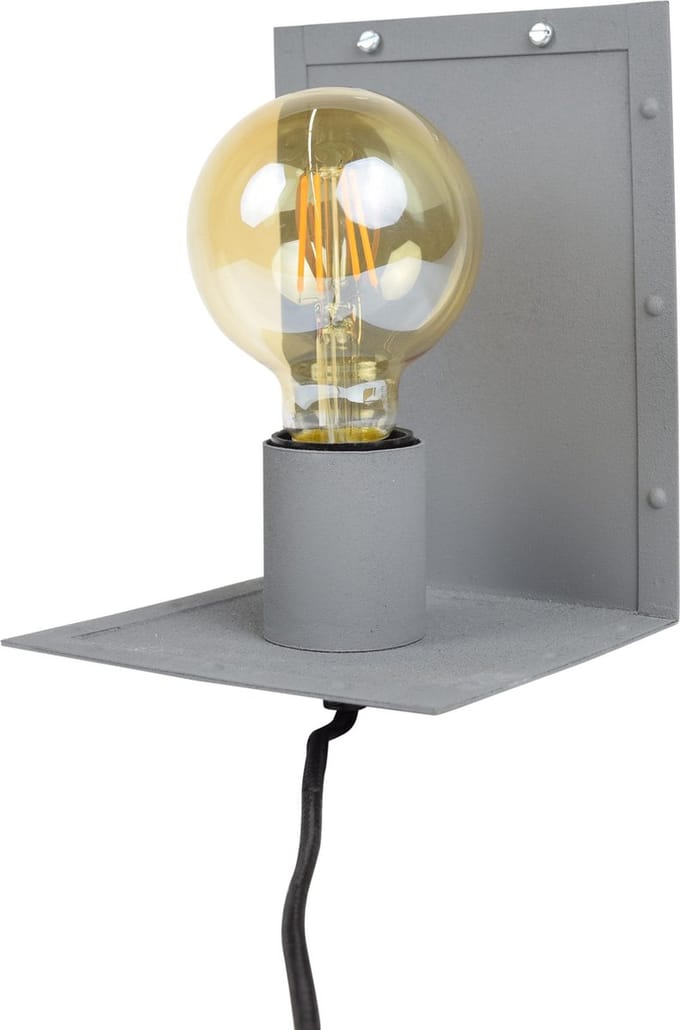Urban Interiors Hook Wandlamp Grijs - Metaal - 12,5x14x18