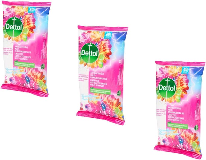 Dettol - Schoonmaakdoekjes - Kersenbloesem - 3 x 60 stuks