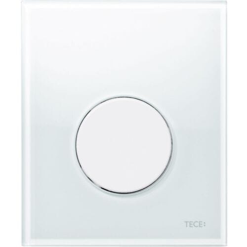 Urinoir Bedieningsplaat TECE Loop Glas Wit 10,4x12,4 cm (met witte toets)