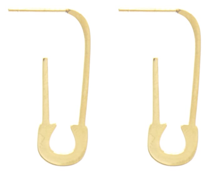 Oorbellen Veiligheidsspeld - RVS - 3 cm - Goudkleurig