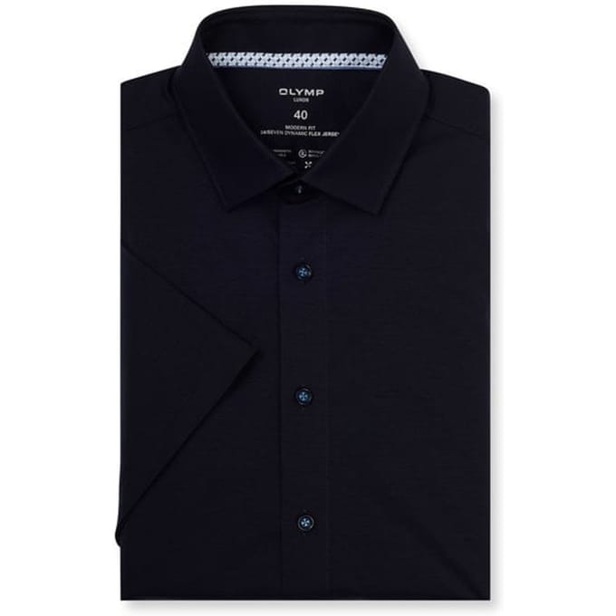 OLYMP Luxor 24/Seven Overhemd, Modern Fit, New Kent, Marineblauw