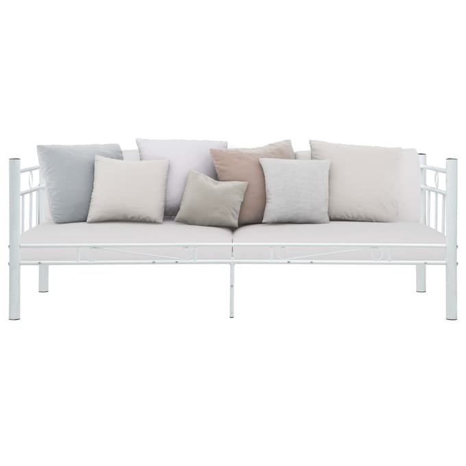vidaXL - Bedbank - metaal - wit - 90x200 - cm
