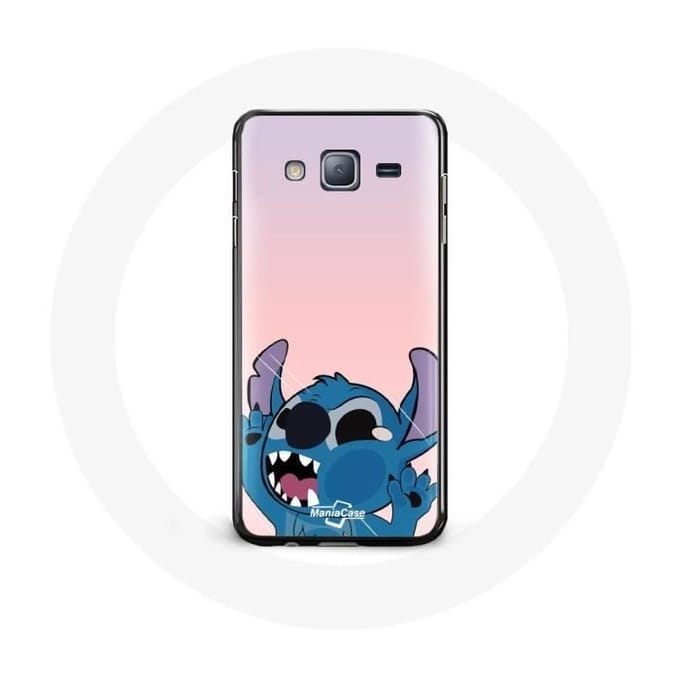 Coque - Samsung - Galaxy J3 2016 - Souple - Rose - Motif Stitch roze