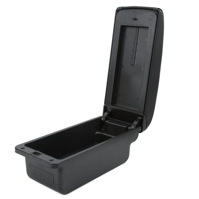 Middenarmsteun Opbergdoos Console Kunstleer Zachtsluitend Vervanging voor Captur Clio 4 black