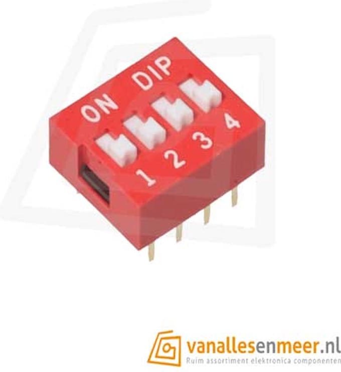 Dip switch 4-voudig