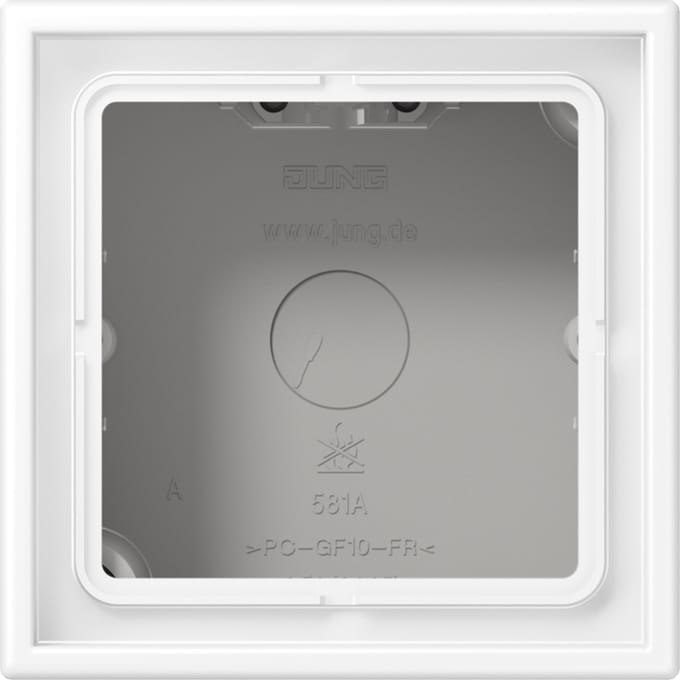 JUNG LS990 Opbouwrand 1V sneeuwwit mat LS581AWWM