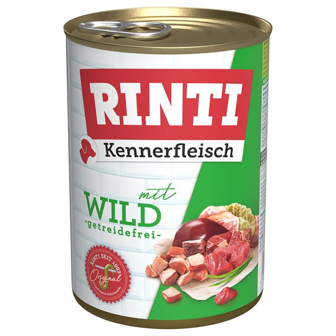 12x400g Wild Rinti "Kennerfleisch" Hondenvoer