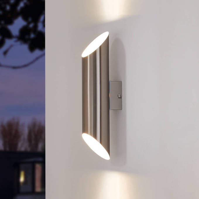EGLO LED buiten wandlamp Agolada, roestvrij staal