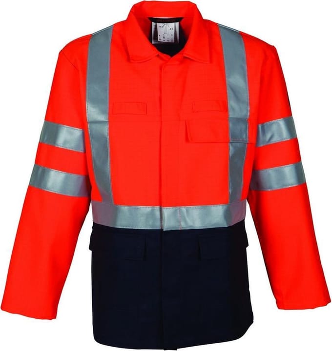 Havep 30008 Korte jas/Vest Fluo Oranje/Marine maat 52