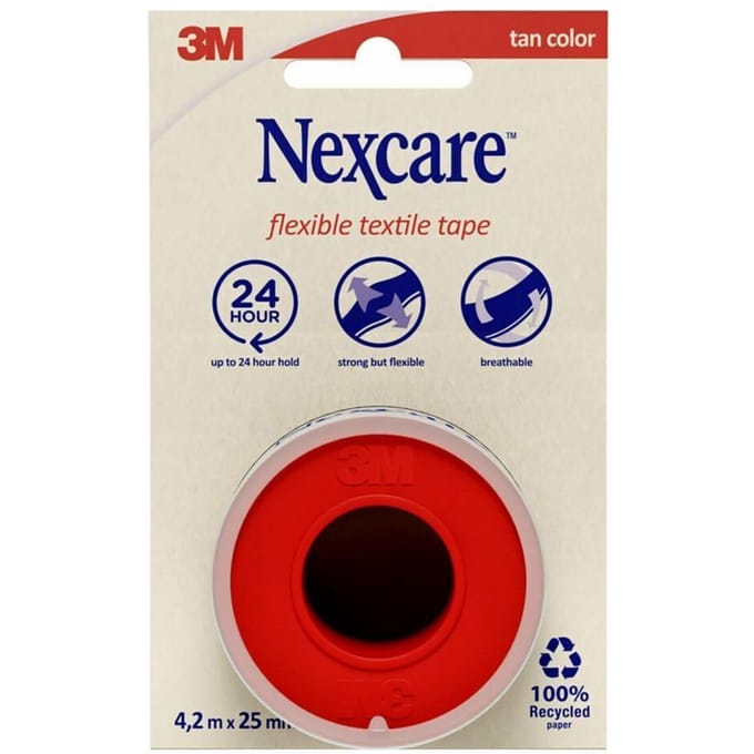 Nexcare 3m Textile Flexibele Tape 4,2mx25mm Nt04-2