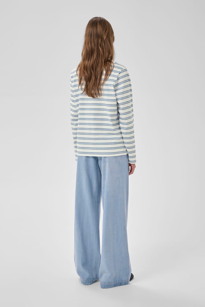 Longsleeve met ronde hals model 'Asla'