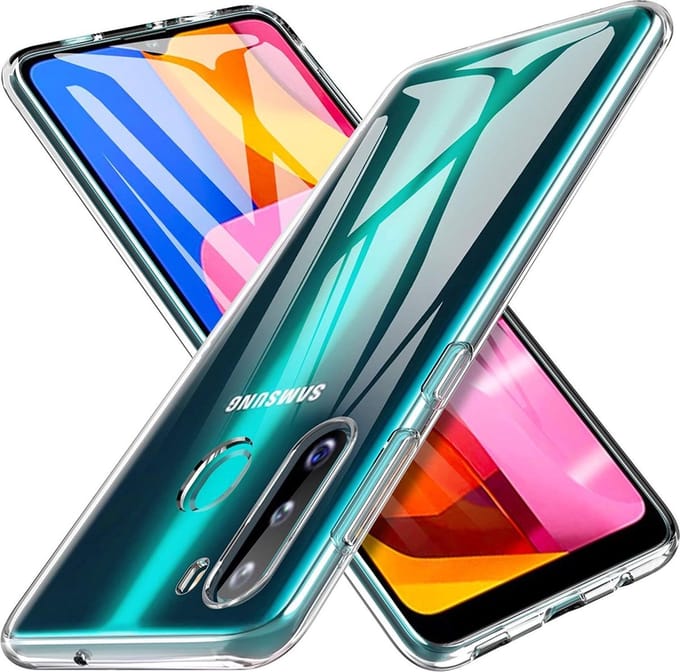 HB Hoesje Geschikt voor Samsung Galaxy A21 - Transparant - Siliconen Back Cover