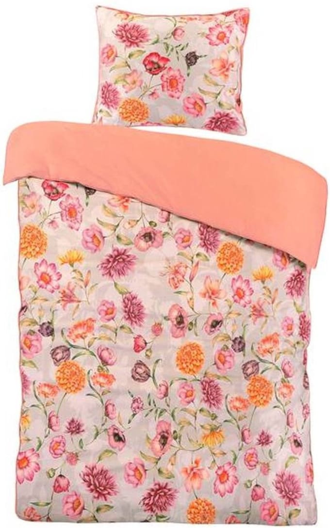 Papillon Lauren Dekbedovertrek - Eenpersoons - 140x200/220 cm - Grijs