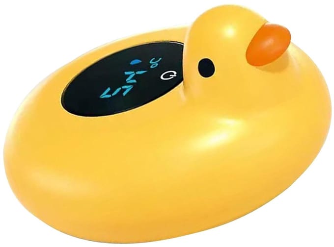 Badthermometer Dier - Water Temperatuurmeter - Veilig Baden - Visueel Waarschuwingssysteem - 12 cm - Eendengeel