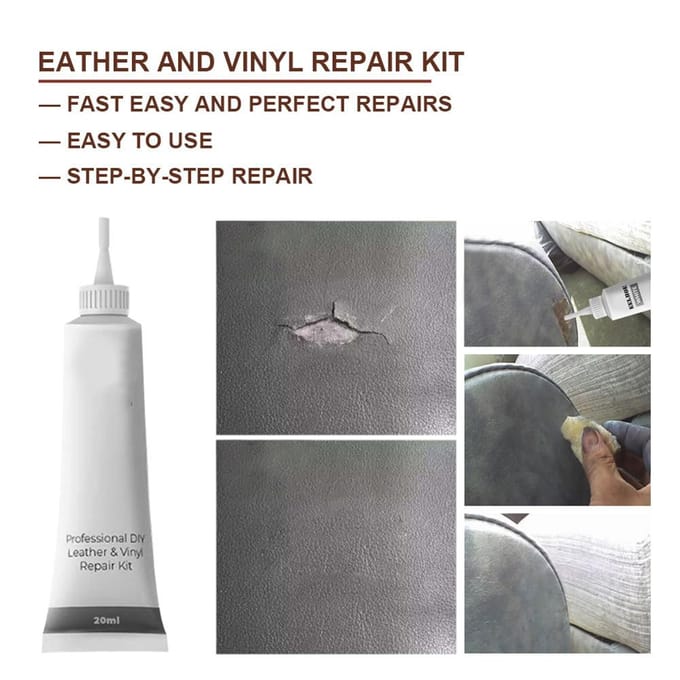 20ML PU-lederen reparatiegel voor autostoelen PU-lederen krasreparatiemiddel Multifunctioneel duurzaam autostoel wit