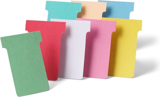 Nobo T-planbordkaarten index 1,5, ft 53 x 45 mm, groen 5 stuks