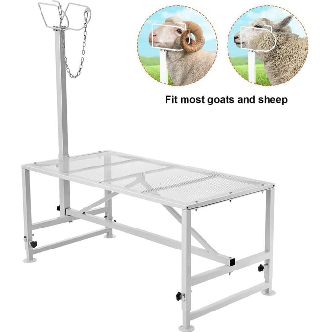 Vee Standaard Geit Trim Stand 21 -33  Hoogte 47x23 in Tafelblad Wit
