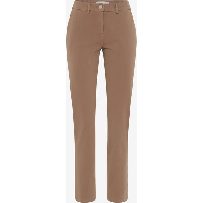 Brax Dames Chino  Style MARON S WARM GREIGE, lichtbruin, maat 40