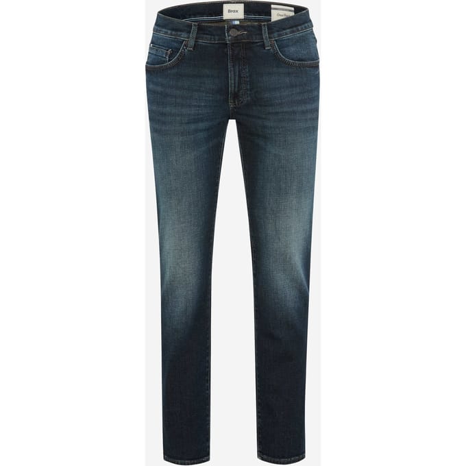 Brax Heren Jeans  Style CHUCK SHINY BLUE USED, denim blauw regular, maat 42/36