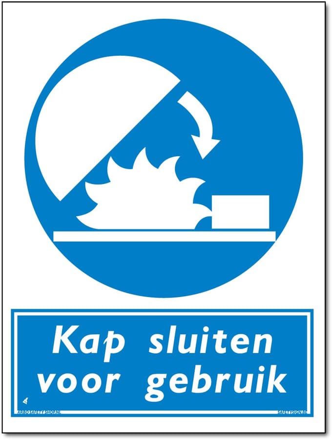 Kap sluiten voor gebruik bord - Aluminium - 30 x 40 cm