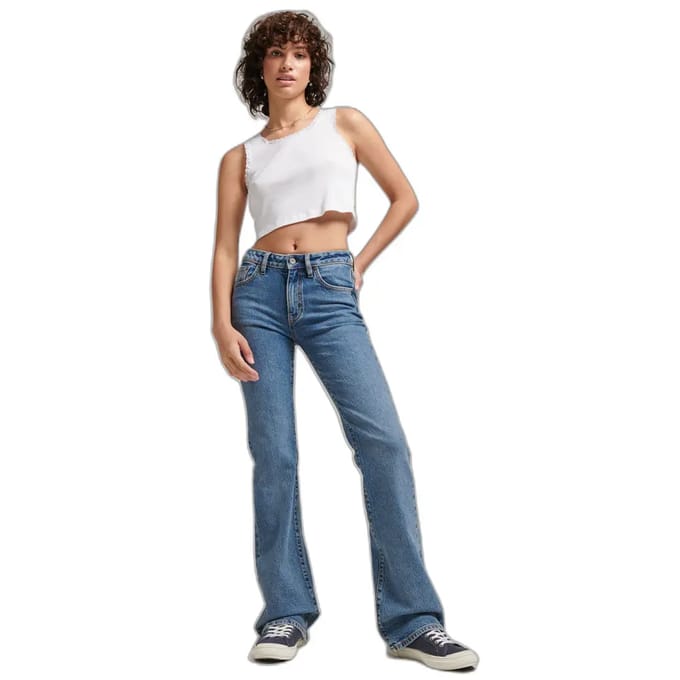 Halfhoog uitlopende skinny jeans voor dames Superdry