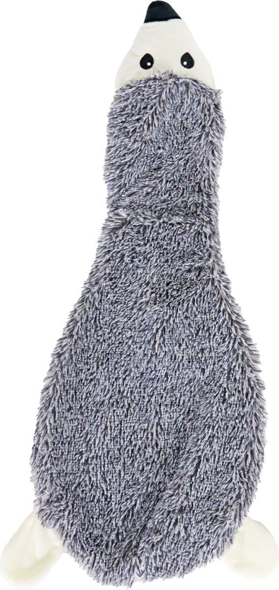 Boon Hondenspeelgoed Egel Plat Pluche + Piep Grijs 55cm