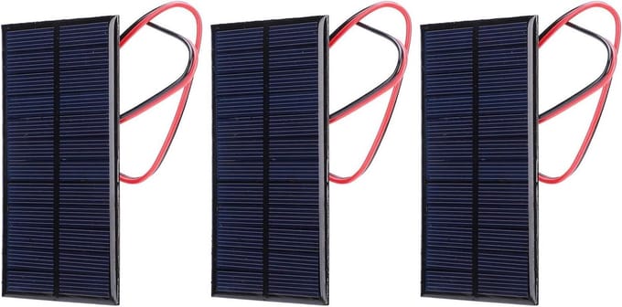 Zonnepaneel Module - Energie Opwekker - Doe-het-zelf Projecten - Hoge Conversie Efficiëntie - 110 x 60 mm - Zwart