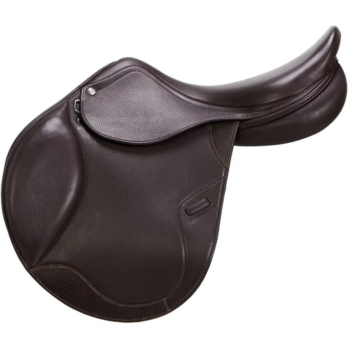 Equestro Meredith Double Leather Springen Zadel Zwart 17´´