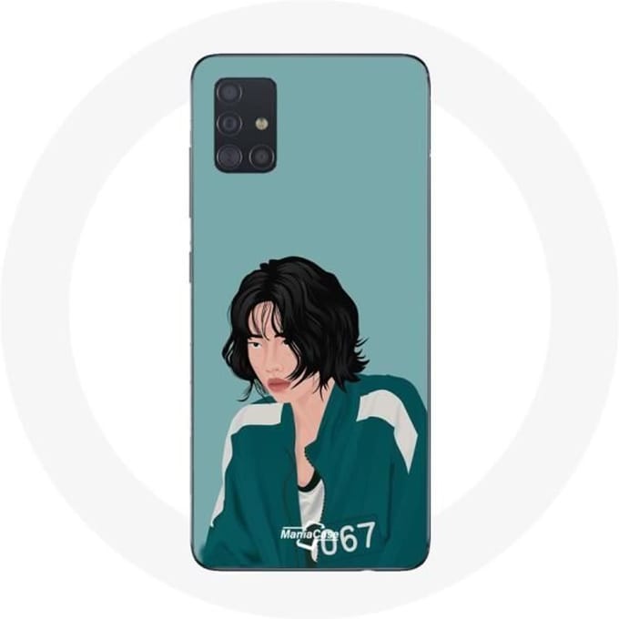 Coque Samsung Galaxy A51 Squid Game Kang Sae Byeok Fanart dessin de visage