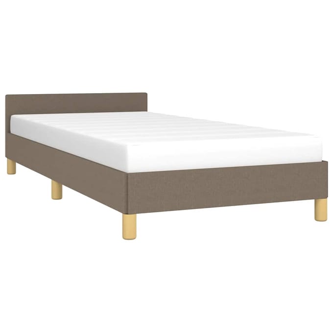 vidaXL - Bedframe - zonder - matras - 100x200 - cm - stof - taupe