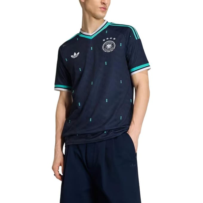 Adidas Germany Truien/Replica's Heren - Blauw - Maat M - Poly Jersey