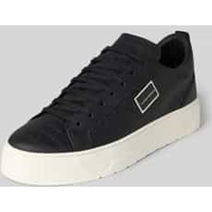 Sneakers van echt leer met slangenprint