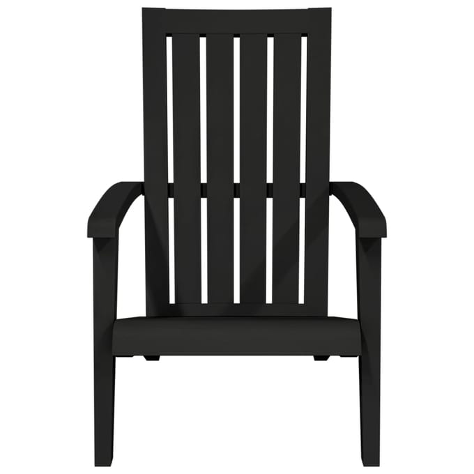 vidaXL - Tuinstoel - Adirondack - polypropeen - zwart